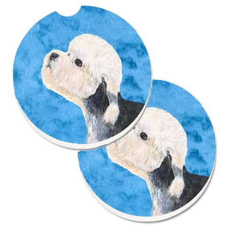 Carolines Treasures Blue Dandie Dinmont Terrier Set of 2 Cup Holder Car Coaster SS4779-BUCARC